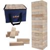 GOTHINK Torre di Legno Gioco Gigante - 54 Blocchi di Legno Massello, Apilabile Fino a 1.2m, Gioco di Impilamento per Bambini e Adulti, Ideale per Feste e Giornate in Famiglia