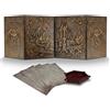 DOJA Barcelona Schermo Dungeon Master con Vassoio per Dadi DOJA Hobbies, DM Screen DnD Pieghevole 4 Pannelli in Pelle Sintetica Color Rame con Tasche Personalizzabili, Accessori Dungeons & Dragons Gioco di Ruolo
