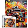 Tucocoo Puzzle con Macchina Fotografica Graffiti per Adulti - 1000 Pezzi, Pop Art di Banksy Street, 68,6 x 50,8 cm - Colorato Fai da Te per Decorazione Casa