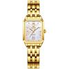 OLEVS Orologi da donna, orologi quadrati con quadrante piccolo, orologio da polso da donna, elegante orologio da polso da donna in acciaio inossidabile con diamanti, 5616-quadrante bianco/cinturino