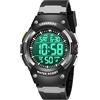 Timever Orologio Digitale Bambini 5 ATM, Cronografo, Doppio Fuso e Timer