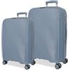 Roll Road Orbit - Set di valigie blu 54/64 cm, rigido 5,6 kg, chiusura TSA in polipropilene, 5,6 kg, 94,2 l, bagaglio a mano, blu, Taglia unica, Set di valigie