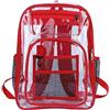 pumpumlia Elegante Zaino Scuola Trasparente Borsa Del Computer Portatile Per Studenti Adolescenti Grande Capacità Viaggio Casual Book Borse Chiaro, Rosso