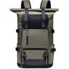 GYakeog Rolltop, zaino grande 42 l, impermeabile, per computer portatile, da uomo e da donna, 17,3 pollici, leggero, per bicicletta, per il tempo libero, colore: verde