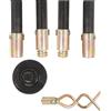 EQUIP247UK Aste x 4 920 mm scarico asta di prolunga set + stantuffo & doble vite senza fine