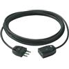 Vimar 0P32387 Cavo Prolunga lineare 5 metri, 3G1, spina 2P+T 16 A 250 V~ standard italiano tipo S17, Bpresa SICURY 2P+T 16 A 250 V~ standard italiano tipo P17/11, nero