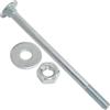 AERZETIX Set di 15 bulloni viti a testa tonda con quadro sottotesta M8x120mm / rondelle e dadi M8 / acciaio zincato/per fissaggio e assemblaggio