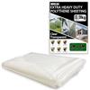 CHESTAF Telo in plastica extra spesso, 0,92 kg, resistente, 2 m x 4 m, in polietilene trasparente, con membrana in polietilene ispessito, impermeabile, per giardino, giardino, coltivazione, isolamento