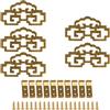 RDEXP Ganci per appendere cornici in stile cinese, 8 x 4,6 cm, in ottone anticato con viti, confezione da 5