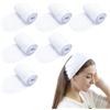 TUONYIS 6 Pezzi Fascia Capelli Donna Trucco, Fascia Capelli Skincare, Regolabile Spa Fascia con Magic Tape per Lavare Il Viso Trucco Doccia Sport Cura Della Pelle (Bianco)