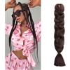 jooceebaby Marrone Extension Per Treccine Africane 24 Treccia Capelli Extension Colorate Ombre Jumbo Treccia Extension Capelli Fibra Sintetica Treccia Di Scatola Crochet Twist Braiding Hair