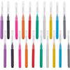 NICENEEDED 20PCS Micro Pennello per Sopracciglia con Cappuccio, Pennello per Sopracciglia Micro Pennello per Laminazione Sopracciglia, Multifunzionale Spooly Lash Mascara Brush Pettine Strumenti