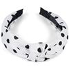 styleBREAKER Cerchietto per capelli da donna con motivo a pois e nodi, stile retrò, rockabilly, look vintage, fascia per capelli, fascia per capelli, fascia 04026015, colore: bianco/nero
