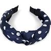 styleBREAKER Cerchietto per capelli da donna con motivo a pois e nodi, stile retrò, rockabilly, look vintage, fascia per capelli, fascia per capelli, fascia 04026015, colore: blu scuro e bianco