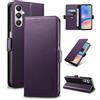 Yunubeyii Cover Libro per Samsung Galaxy A05S,Viola | Blocco RFID,Luxury PU Pelle,Portafoglio,Card Holder,Magnetic Phone Custodia,Kickstand,Protettiva,Antiurto