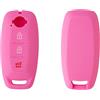 Happyit Custodie di Cpertura della Chiave dell'auto in Silicone per nissan juke teana 2023 3 pulsanti Accessori per Telecomando Senza Chiave (Rosa)