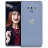 POUHYE Cover per Samsung Galaxy Note 9 Custodia Originale, Gomma Gel di Silicone Liquida Cover con Protezione Fotocamera, Morbida Sottile e Antiurto AntiGraffio Case con Motivo a Amore Cuore Azzurro