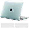 TECOOL Cover per MacBook Air M1 (A2337) e MacBook Air 13 Pollici Retina 2020 2019 2018 (A2179 A1932), Custodia Rigida Protettiva Sottile in Plastica e Copritastiera UE, Cristallo Verde Menta