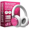 Puro Sound Labs BT2200-Plus Cuffie Bluetooth per Bambini con Limitazione del Volume - Cuffie più Sicure per Bambini - Qualità Audio da Studio e Isolamento del Rumore - Rosa Caldo