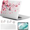 MUSHUI 4 in 1 Custodia per Macbook Air M4 M3 M2 13.6 Pollici A3240 A3113 A2681, 2025 2024 2022 Touch ID, Plastica Case Cover Rigida & Pellicola Tastiera & Proteggi Schermo & Adattatore USB C, New23
