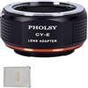 PHOLSY Manuale Adattatore per Lente: Compatibile con Obiettivi Contax/Yashica (C/Y) e Compatibile con Sony E (NEX) Corpo Fotocamera, CY su E