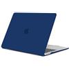 TECOOL Cover per MacBook Air M1 (A2337) e MacBook Air 13 Pollici Retina 2020 2019 2018 (A2179 A1932), Custodia Rigida Protettiva Sottile in Plastica Superficie Opaca, Blu Navy