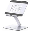 ORICO Supporto per Tablet Regolabile, Porta Tablet da Tavolo Pieghevole Ventilato, Porta iPad Portatile, Compatibile con iPad Pro, Air, Mini, Kindle, Samsung, Tablet fino a 13 - FB1, Argento