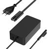 HSXIRQA 65W Surface Caricatore Compatibile Con Microsoft Surface Pro 10 9 8 7 6 5 4 3 Surface 7 6 5 4 3 2 1 Surface Book 3 2 1 Surface Go 4 3/2 /1 Tablet Surface Laptop Studio/Go Con Porta USB