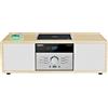 WIITHINK Impianto Stereo Casa Hi-Fi con Radio DAB+ e Lettore CD | Sistema Audio Vintage in Legno, Bluetooth 5.0, FM, USB | Telecomando, 30W, Design Retro (LEGNO)