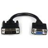 Startech.Com Adatattore Cavo DVI a VGA da 20 Cm, Dvi-I Maschio a VGA Femmina