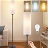 Seruno X Lampade da Terra per Soggiorno, Dimmerabile Moderna da Tavolo a LED, 3 Temperature di Colore, Lampada da Terra Bianco da 135 cm, Incluso LED Lampadina 9W regolabili per Camera da Letto