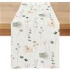 Brylleii Runner da Tavola Moderno Floreale Primavera 40 x 200 cm Rustico Runner da Tavolo Lino Lavabile Estivo Centro Tavola Letto Decorazioni Elegante Tovaglia per Soggiorno Sala da Pranzo Cucina
