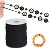 DOUSELLA Rotoli di Corda Elastica Nero 1 mm x 100m Filo per Braccialetti, Gioielli, Perline, Resistente, per Collana, Ciondolo, Cucire e Fai-da-Te