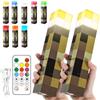 VOHESEA 2 pezzi Craft lampada da parete - 28 cm lampada notturna ricaricabile 8 colori, illuminazione a mano/supporto da parete con gancio e telecomando, lampada da comodino per bambini, regali cosplay