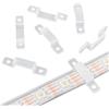 Aroidful Clip di fissaggio a nastro LED 10 mm, 100 fascette a LED per staffe di fissaggio clip striscia LED 10 mm Wide Waterproof, senza viti