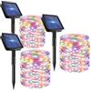 bitjam 3 Pacchi Luci Solari Esterno, 15M 150 LED Catena Luminosa Esterno Solare Impermeabili, 8 Modalità Filo di Rame Lucine Energia Solare da Giardino Multicolore Decor per Matrimonio Albero Natale