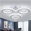 diisunbihuo Dimmerabile LED cristallo plafoniera 13x3.5 pollici 3 anelli lampadario di cristallo Flush Mount apparecchio di illuminazione per camera da letto Hobby soggiorno