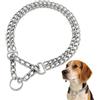 LOS ANDES Collare a catena per cani, in metallo, anti-tiro, anti masticazione, per addestramento, cromato, a doppia maglia, per cani di taglia piccola e media (adatto per collo del cane: 40-47 cm)