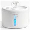 FUKUMARU Fontanella per Gatti da 2.4L, Distributore Acqua Automatico per Animali Domestici, Dispenser Acqua con Pompa Silenziosa in ABS, Estetica Curata, con 3 Filtri e Adattatore.
