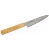 Seki Riu Coltello da Cucina Giapponese Sekiryu MOKUZAI, Lama in Acciaio Inossidabile VG-10 Damasco a 33 Strati, Manico Ottagonale in Legno Laminato con Anello in Micarta Blu, HRC 61 (Petty 15 cm)