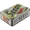 Nostalgic-Art Contenitori in latta retrò piatti, 2,5 l, Garden Seeds - Idee regalo per amanti del giardino, scatola con coperchio, design vintage
