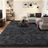 BSGIFT Tappeto a pelo lungo, 120 x 160 cm, colore antracite, Shaggy, per soggiorno, camera da letto, cameretta dei bambini