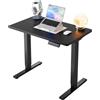 HUANUO Scrivania Regolabile in Altezza 80 x 48 cm, 4 impostazioni di altezza, scrivania elettrica per casa, ufficio e computer, standing desk,Nera