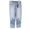 MAISON SCOTCH Jeans Da Donna W27/L32 Blu Boyfriend Fit Lavati Con Dettaglio Logo