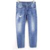 Takeshy Kurosawa Uomo Jeans W32 Slim Denim Blu Distressed Con Chiusura A Bottone