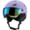 Lixada Casco da sci con visiera, traspirante, da uomo e da donna, con prese d'aria, unisex, misura regolabile, circonferenza della testa 55-61 cm
