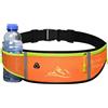 InufySoul® Marsupio Running Donna - Uomo - Cintura da Corsa Porta Cellulare - Marsupio Sportivo con Strisce Riflettenti e Foro per Cuffie - Running belt (Arancia)