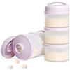 Termichy Latte in polvere per bambini, impilabile, contenitore per latte in polvere, 2 pezzi (viola chiaro)