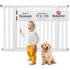 BabyDan Swing Shut, Cancelletto a pressione per scale, 77. 3-110 cm, Cancelletto per bambini, bianco, Made in Denmark - (Cancelletto per animali domestici)
