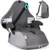 Trunki BoostApak Seggiolino di Sicurezza per Auto - Seggiolino di Sicurezza con Schienale Alto Certificato R129 per Bambini 126-150cm, Pieghevole, Zaino da Viaggio Portatile - Grigio Grafite